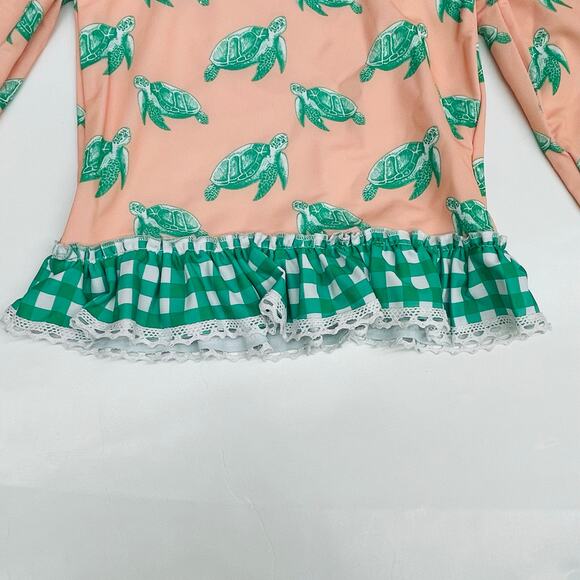 NWT Sugar Bee Clothing Co Size 12 Rashguard Tankini in Sea Turtles - Picture 4 of 6